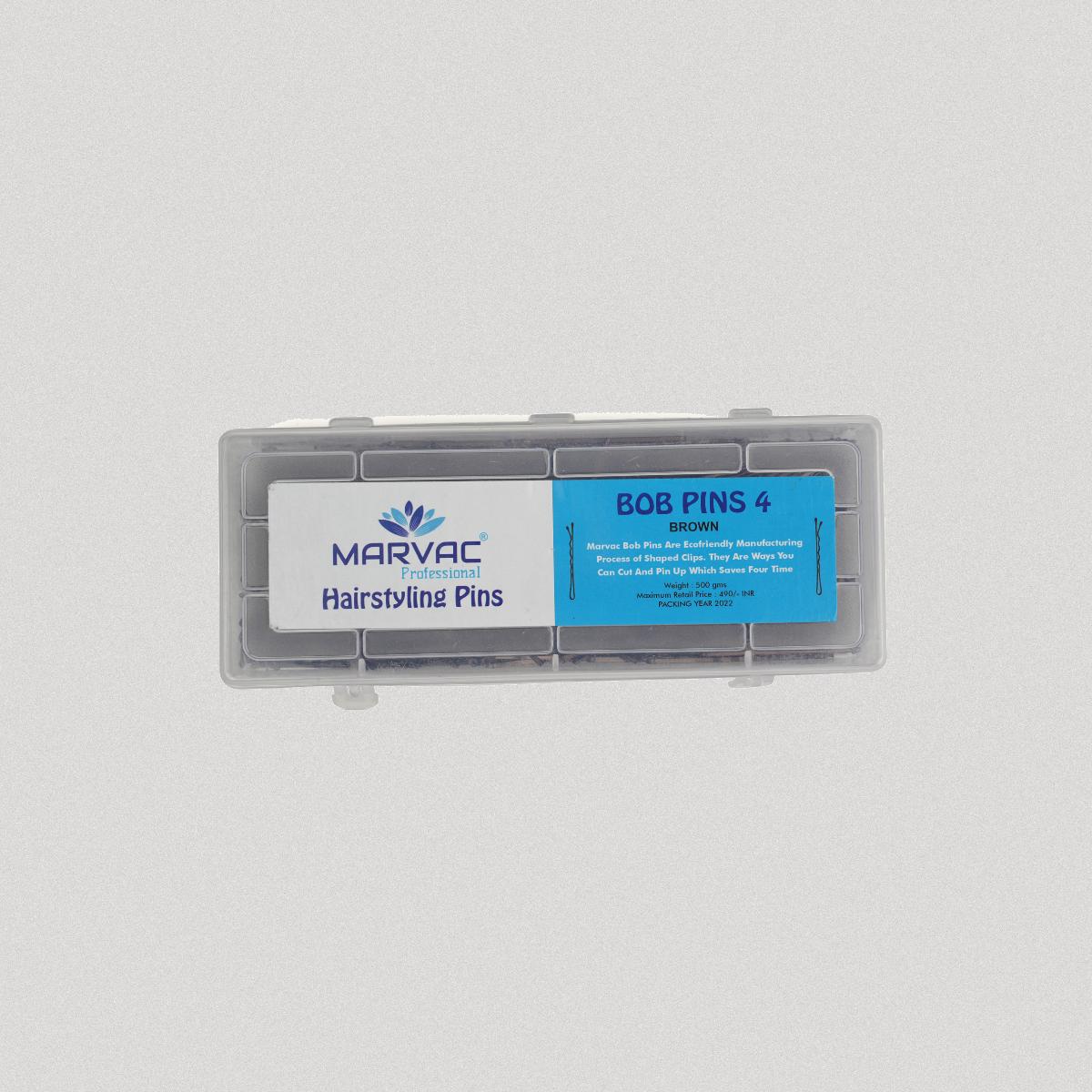 MARVAC BOB PINS NO.4 BLACK BIG 500GM