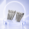 Marvac Medium Silver Section Clips for Hair Cutting - Metal Salon Clips
