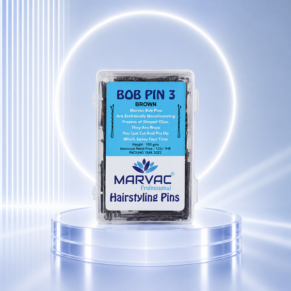 Marvac Black Bobby Pins No.3 (135g) Strong Hold Hair Pins