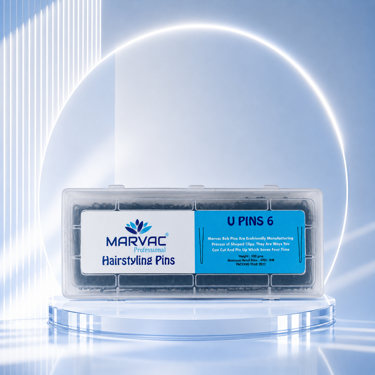 Marvac U Pins No.6 500g - Strong Hold Hair Pins for Bun