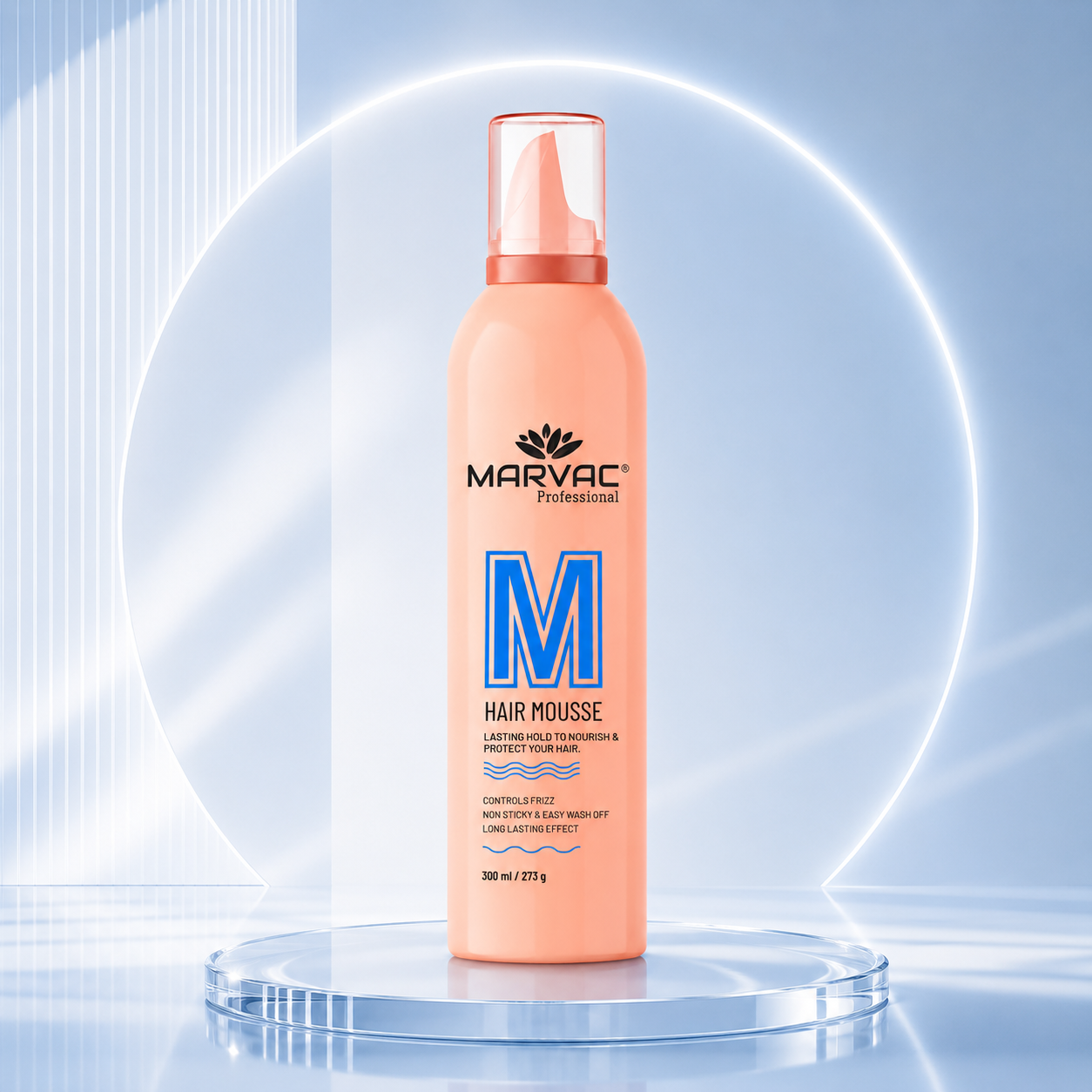 Marvac Hair Mousse 180ml - Volume & Flexible Hold Styling Foam