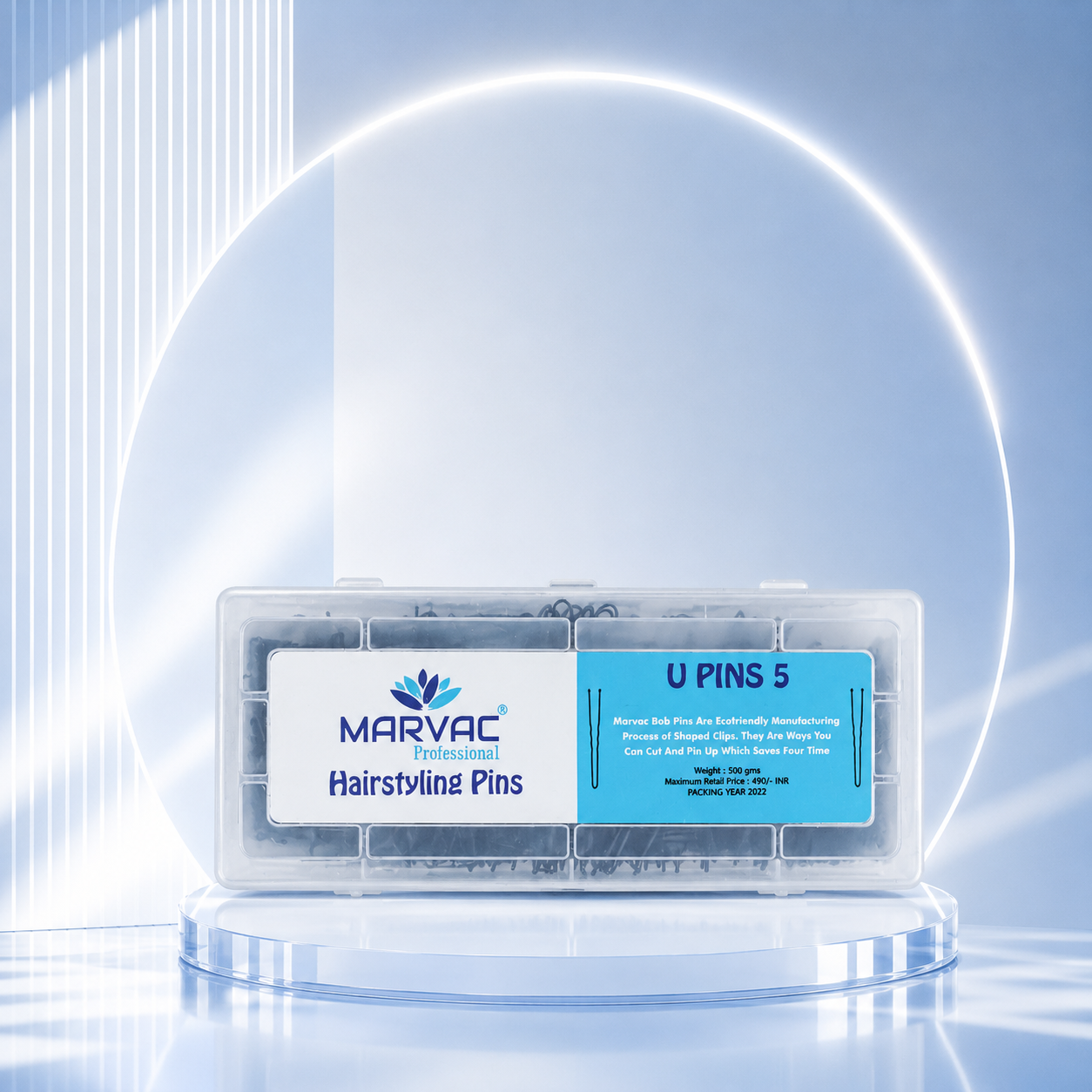 Marvac U Pins No.5 500g - Strong Hold Hair Pins for Bun