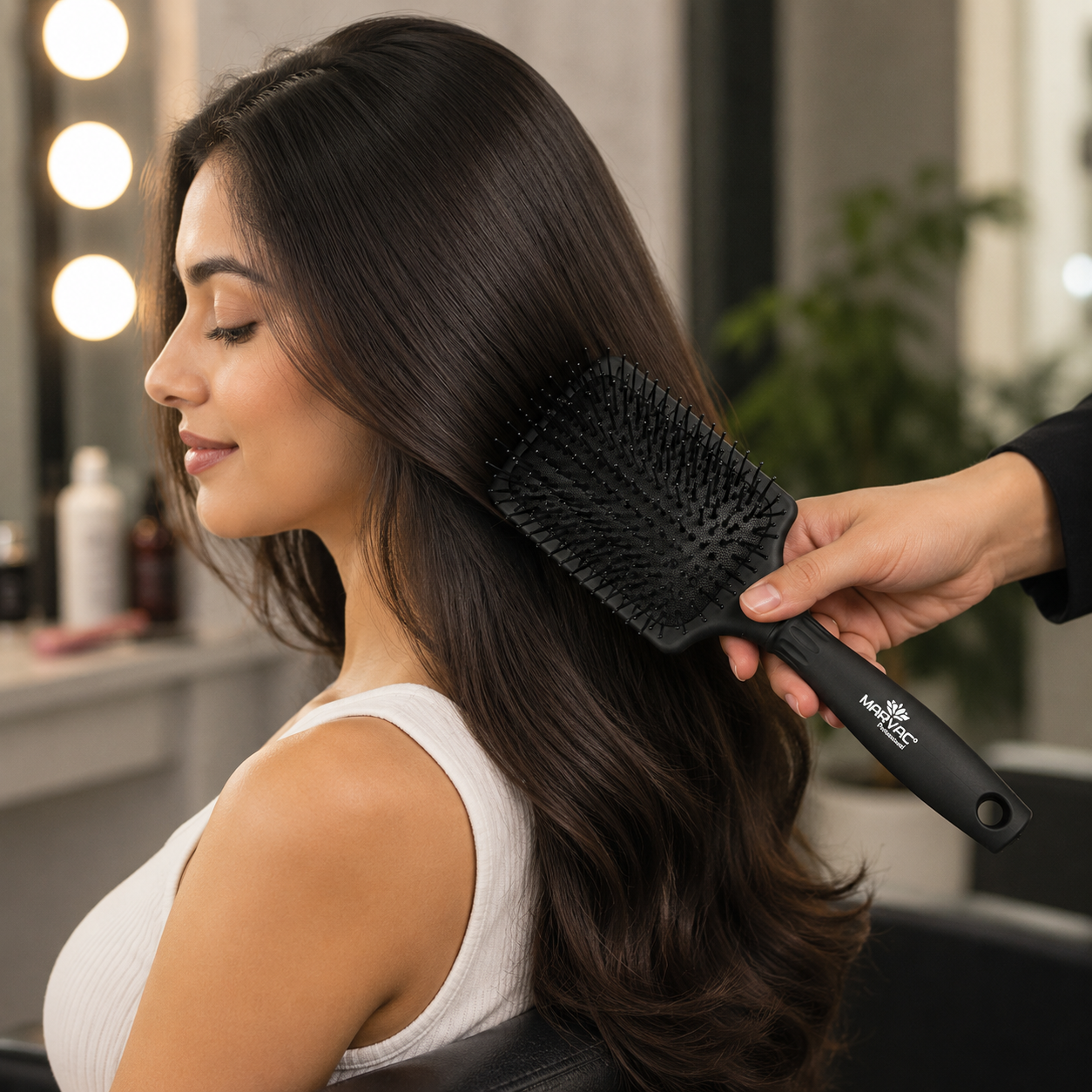 MARVAC Professional Large Paddle Hair Brush for Detangling & Styling