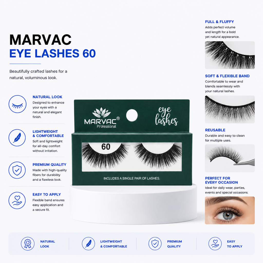 Marvac Eyelash 60 - Natural Volume False Eyelashes