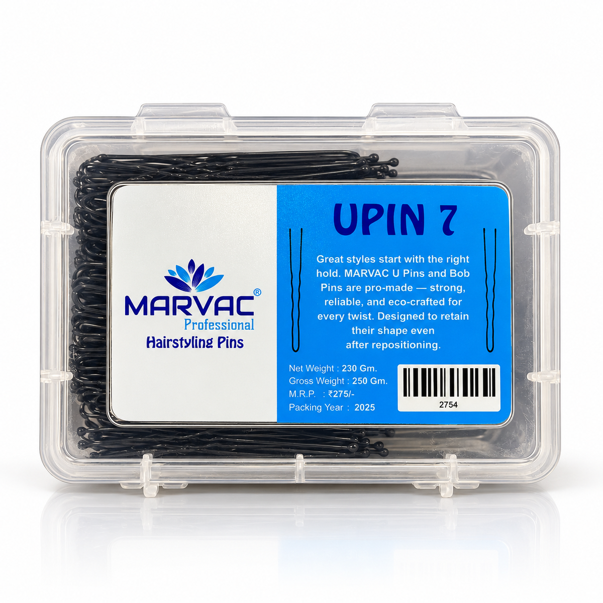 Marvac U Pin No.7 230g - Hair Pins for Secure Buns & Classic Hairdos