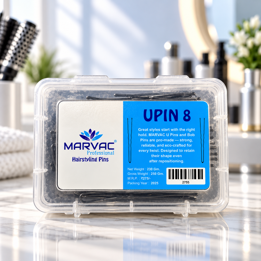 Marvac U Pin No.8 230g - Strong Hold Hair Pins for Bun & Thick Hair