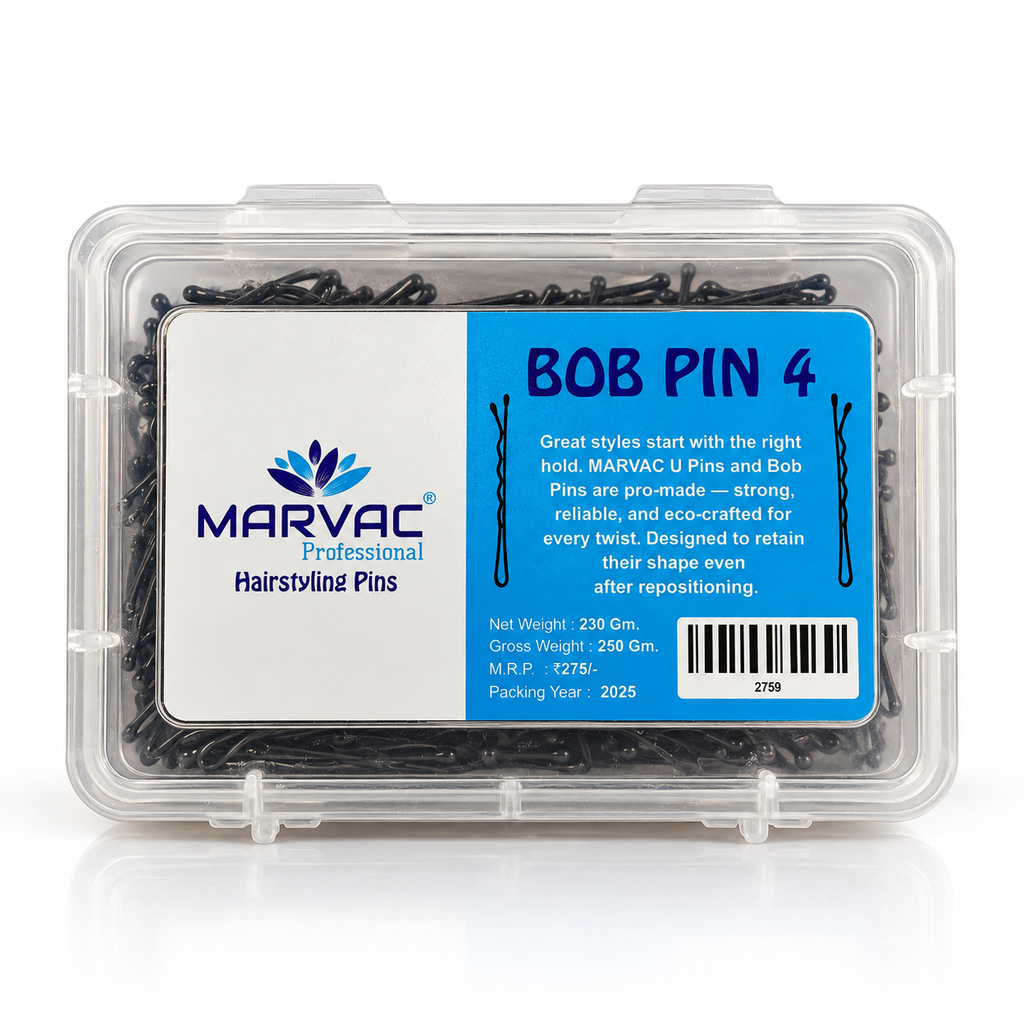 Marvac Bob Pins No.4 250g - Matte Finish Hair Pins for Neat Styling
