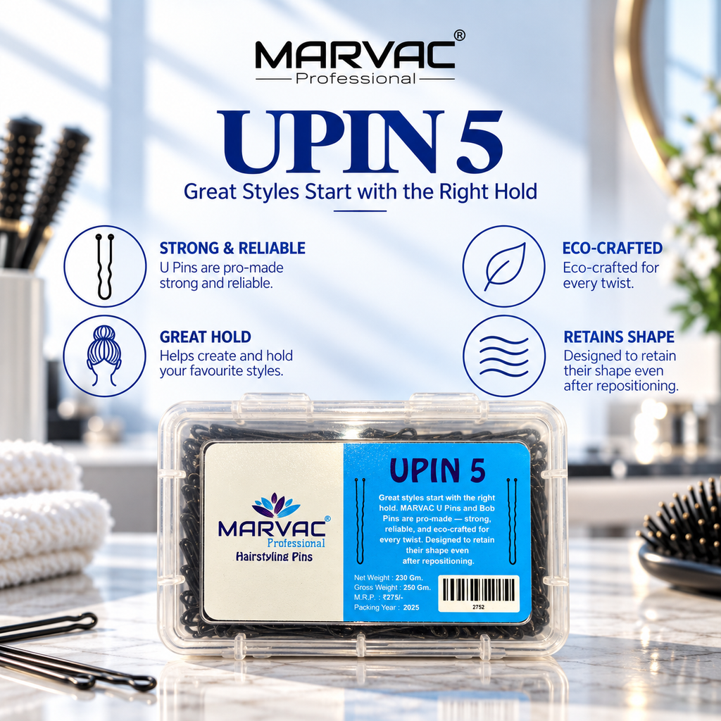 Marvac U Pin No.5 230g - Hair Pins for Neat Buns & Everyday Styling