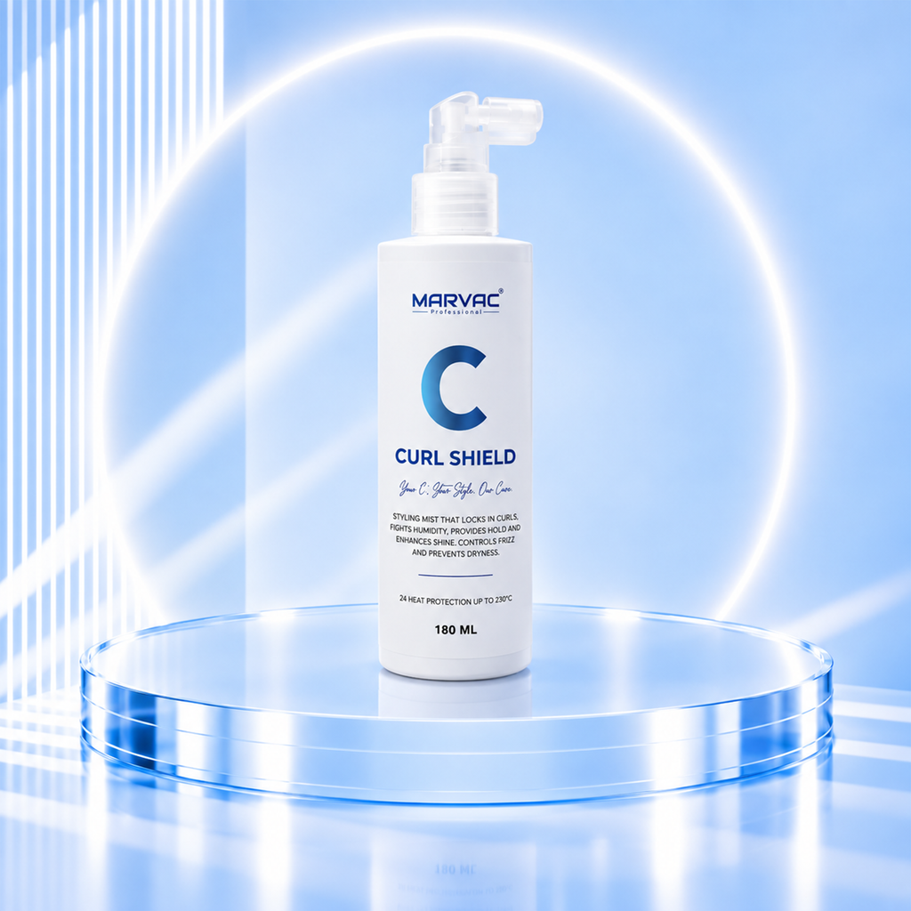 Marvac Curl Shield 180ml styling mist for curls, waves and heat protection