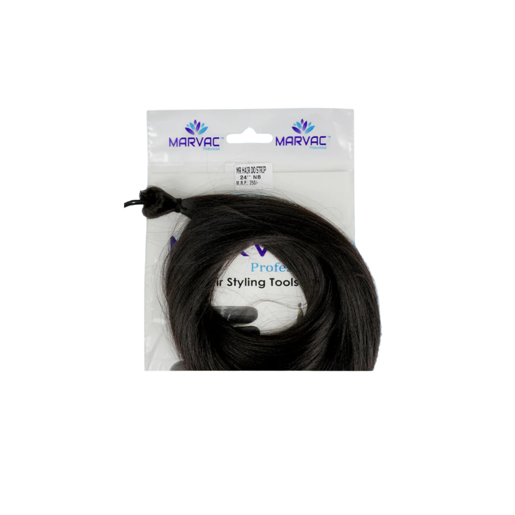 MARVAC Hair Do Strip 24 inch NB black hair extension with packaging for volume and hair styling