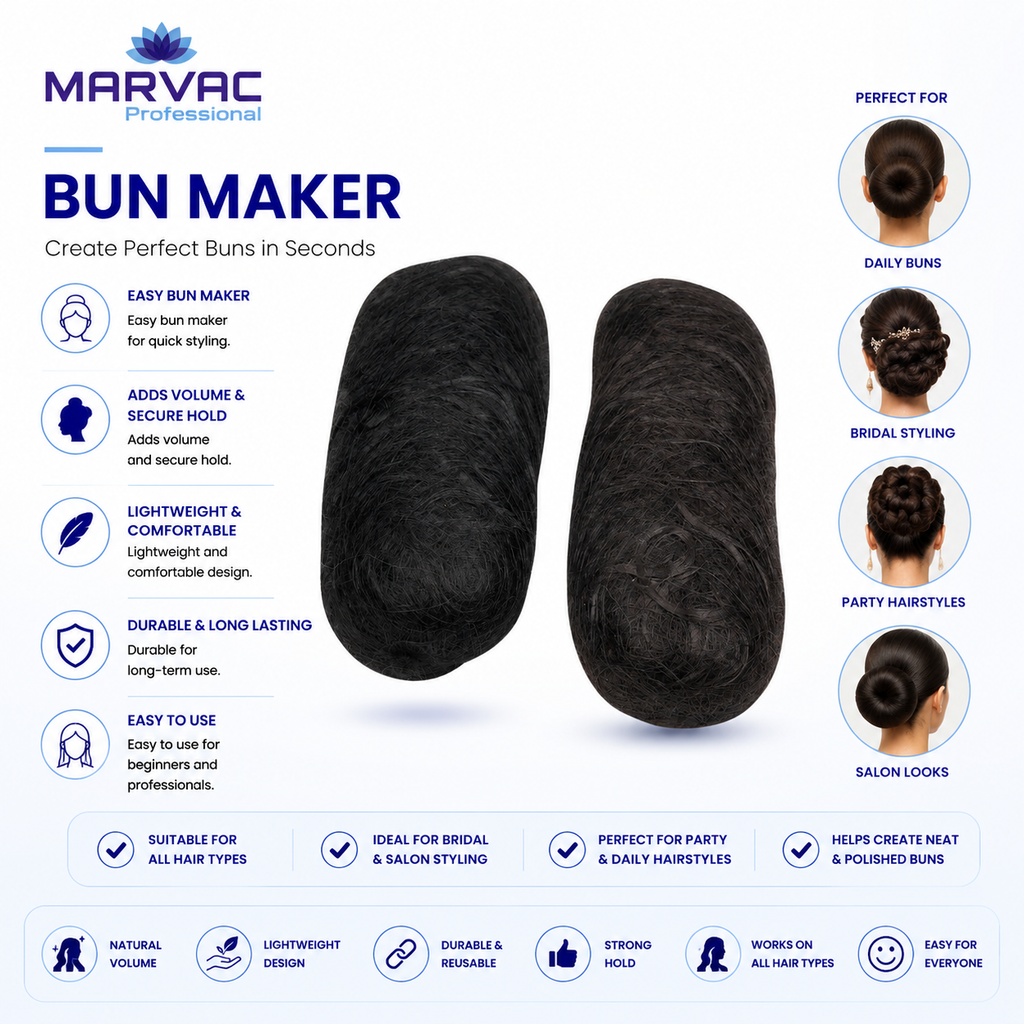Marvac Stuffing Hair Bun - 9 – Bun Maker for Women