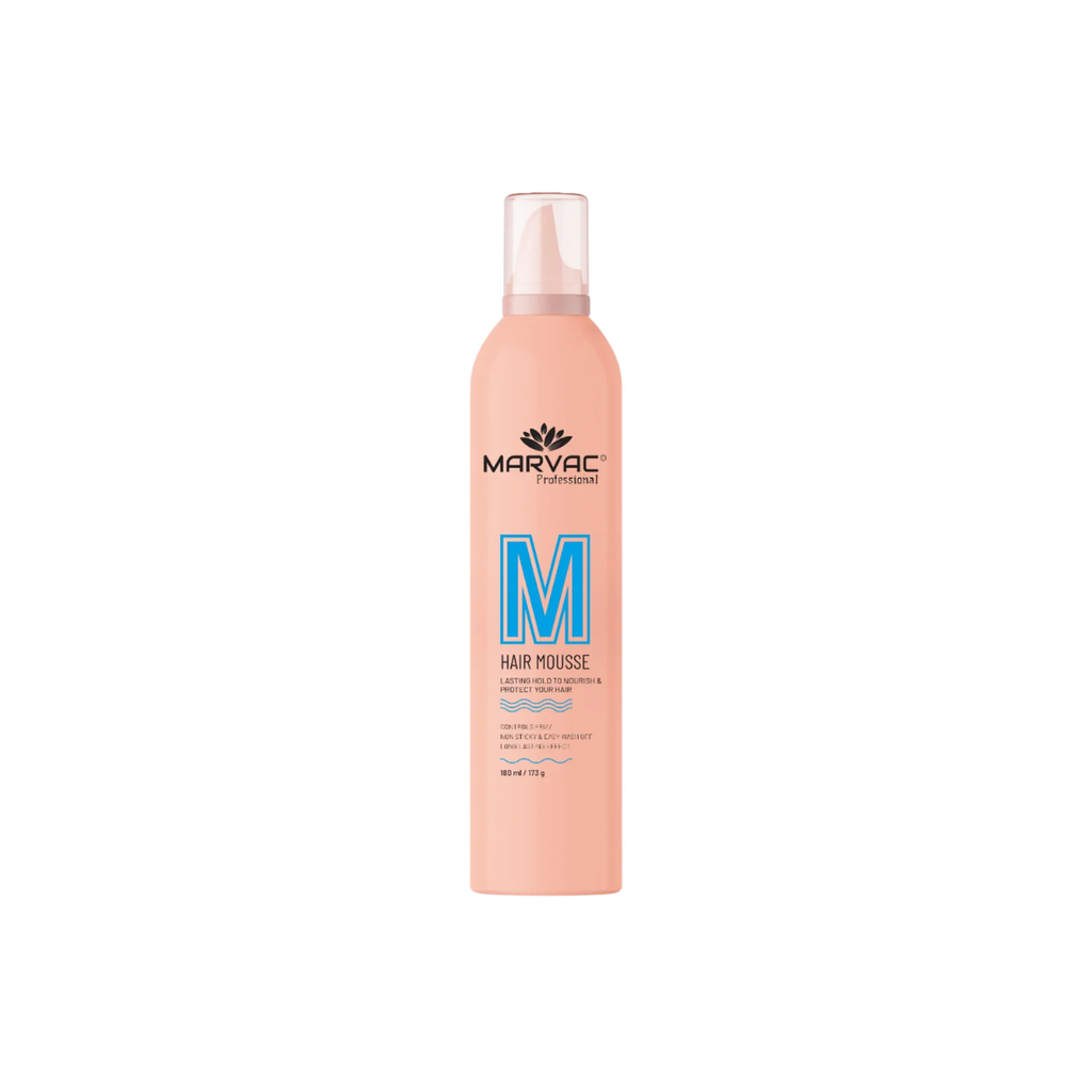 Marvac Hair Mousse 180ml - Volume & Flexible Hold Styling Foam
