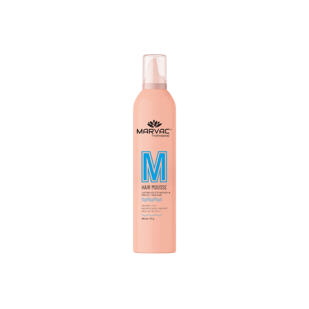 Marvac Hair Mousse 180ml - Volume & Flexible Hold Styling Foam