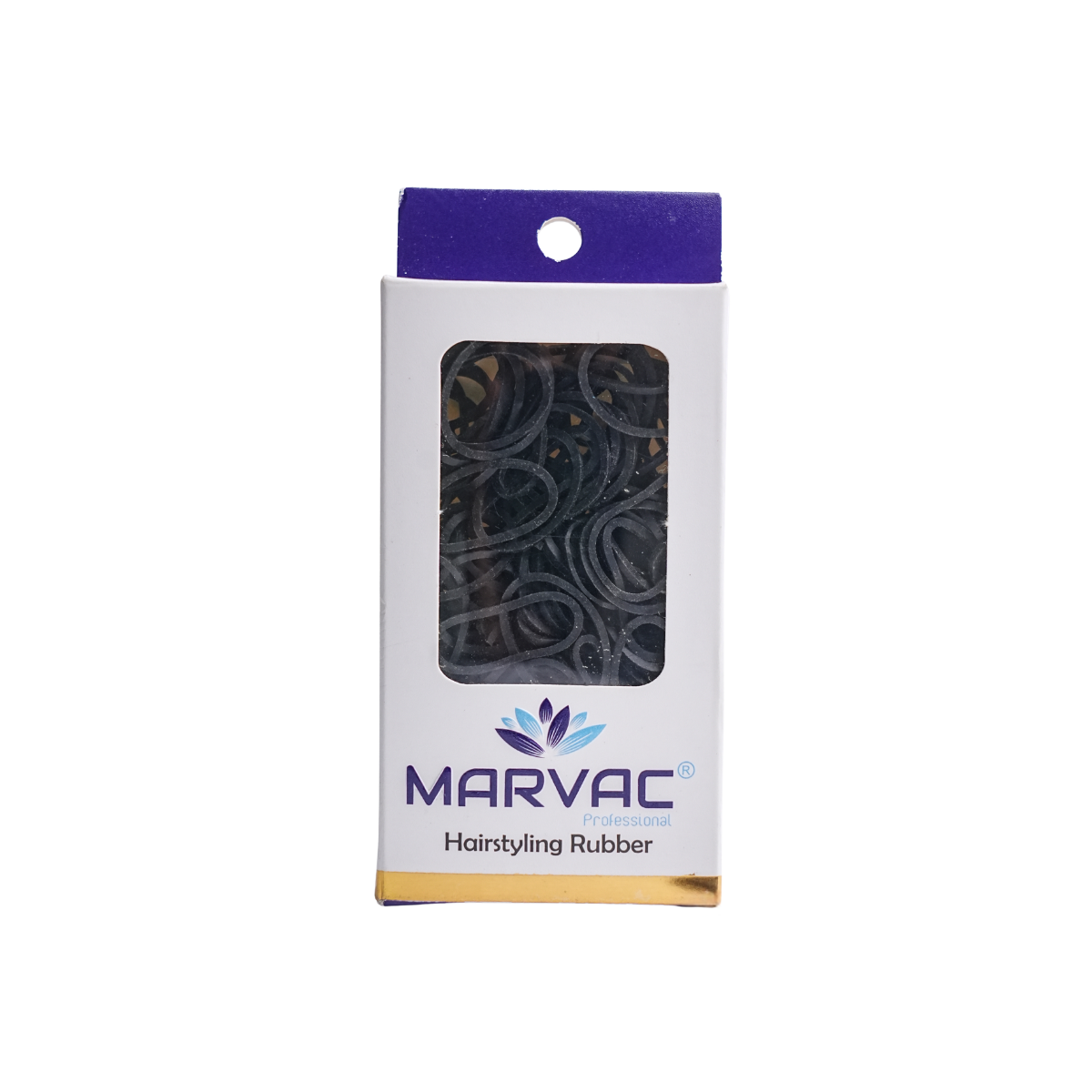 Marvac Black Rubber Bands Small - Strong Hold Hair Elastics