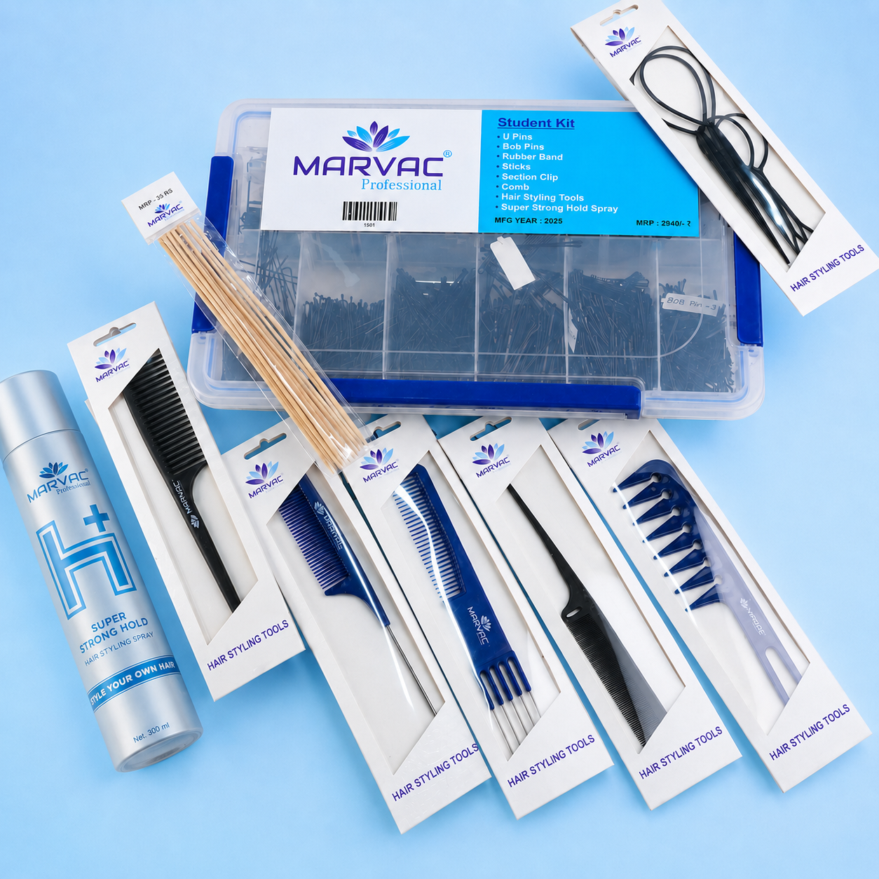 Marvac Hair Styling Student Kit - Professional Training Kit