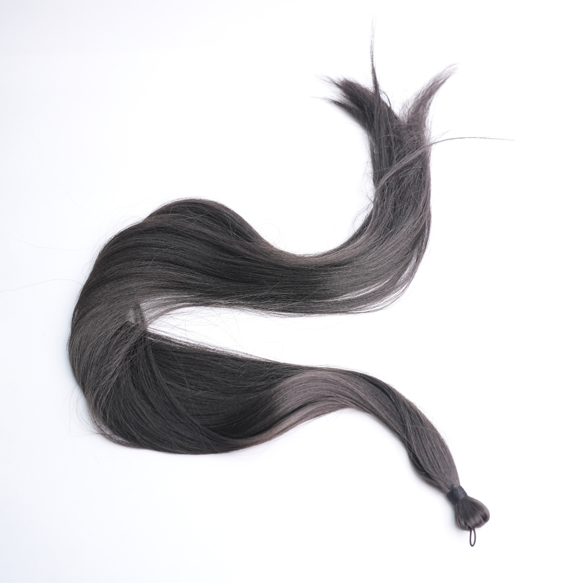 Black 24 inch hair extension strip for bridal and salon hairstyling