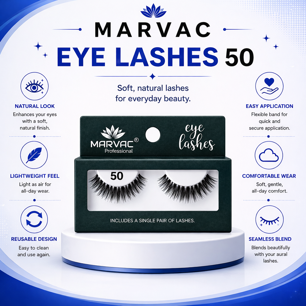 Marvac Eyelash 50 - Natural Look False Eyelashes