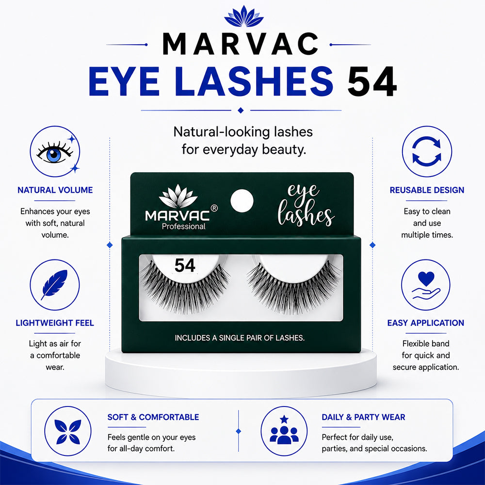 Marvac Eyelash 54 - Natural Volume False Eyelashes