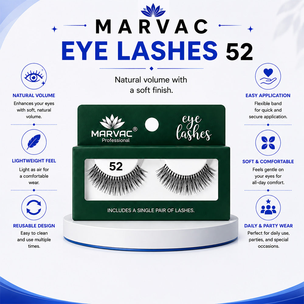 Marvac Eyelash 52 - Natural Volume False Eyelashes