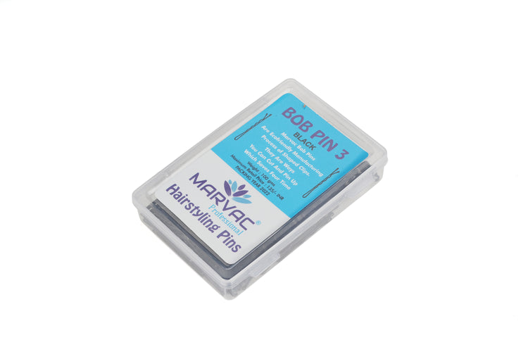 Black Bobby Pins No.3 (135g) – Strong Hold Hair Pins – Marvac Professional