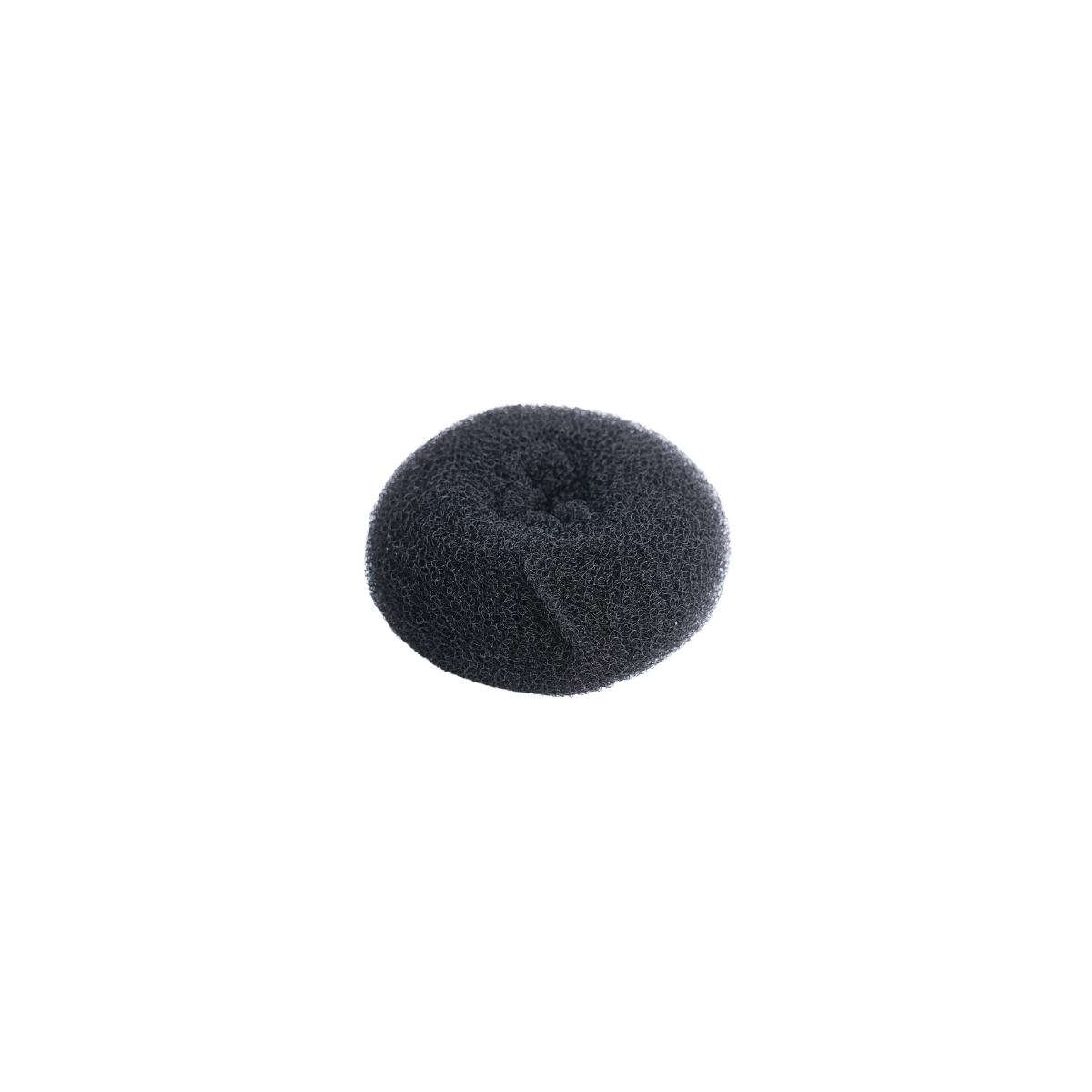black hair bun donut ring side view lightweight bun maker for women bridal and daily hairstyle styling