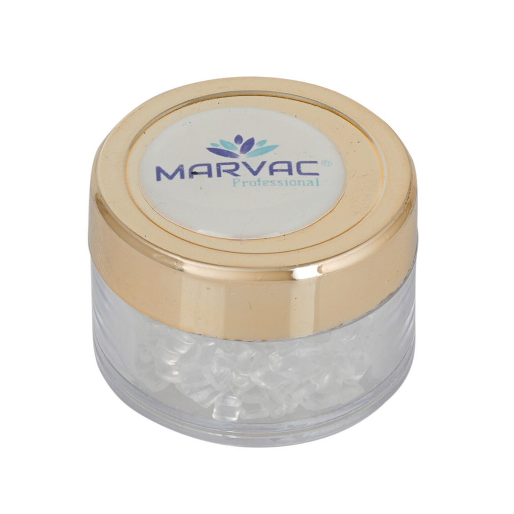 Marvac Italian Keratin Glue beads jar for hair extension bonding
