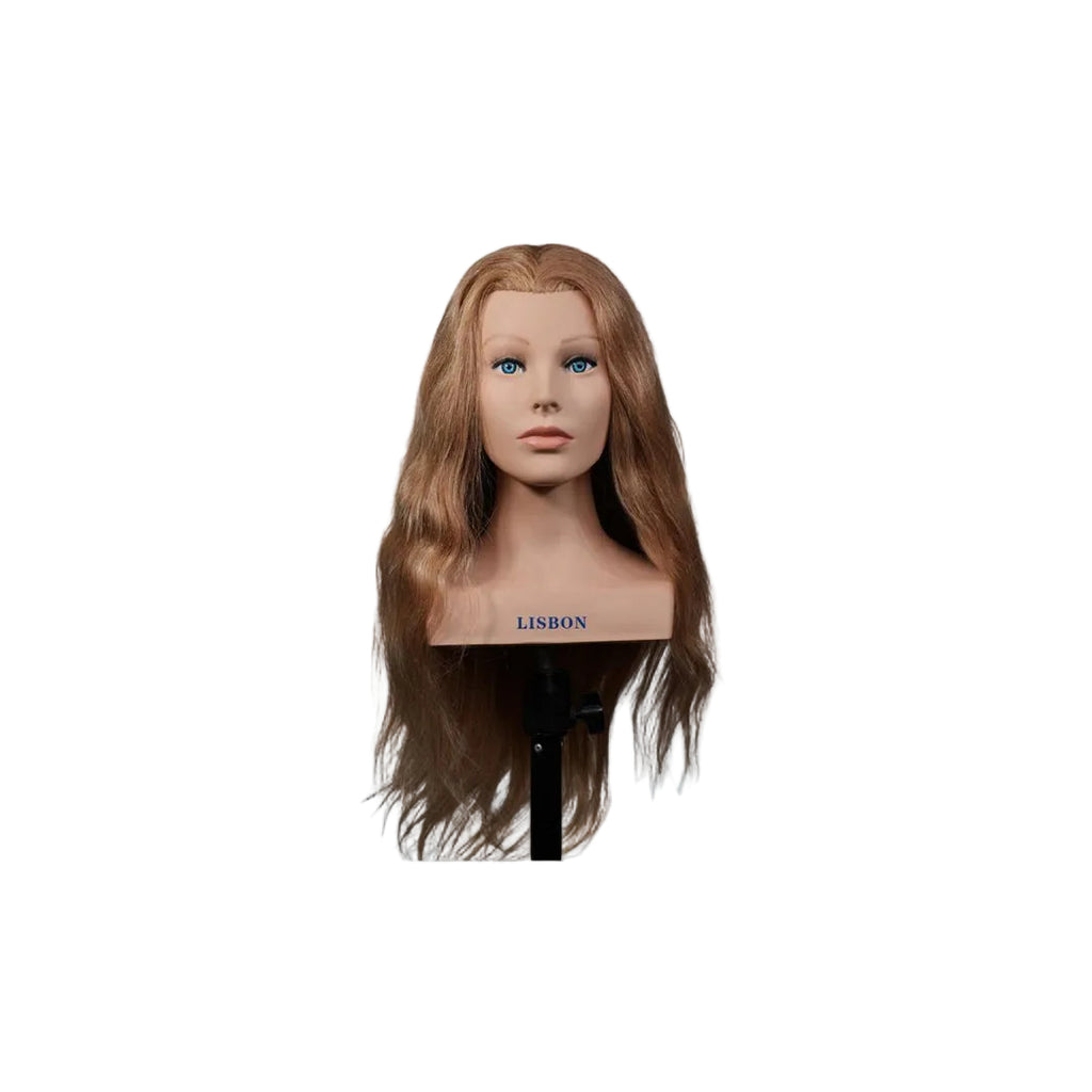 Marvac Lisbon Hair Dummy mannequin head for hairstyling, braiding, and salon training practice