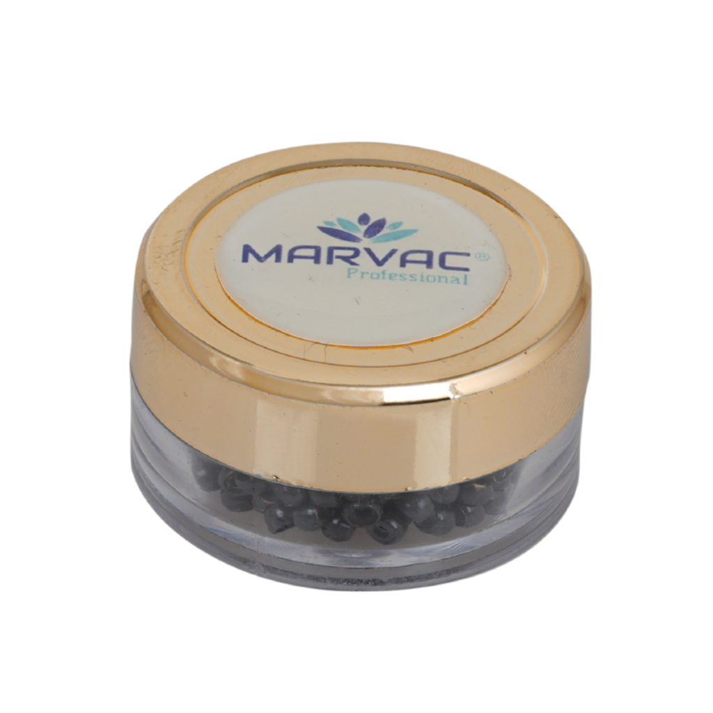 Marvac nano ring beads container for professional hair extension application