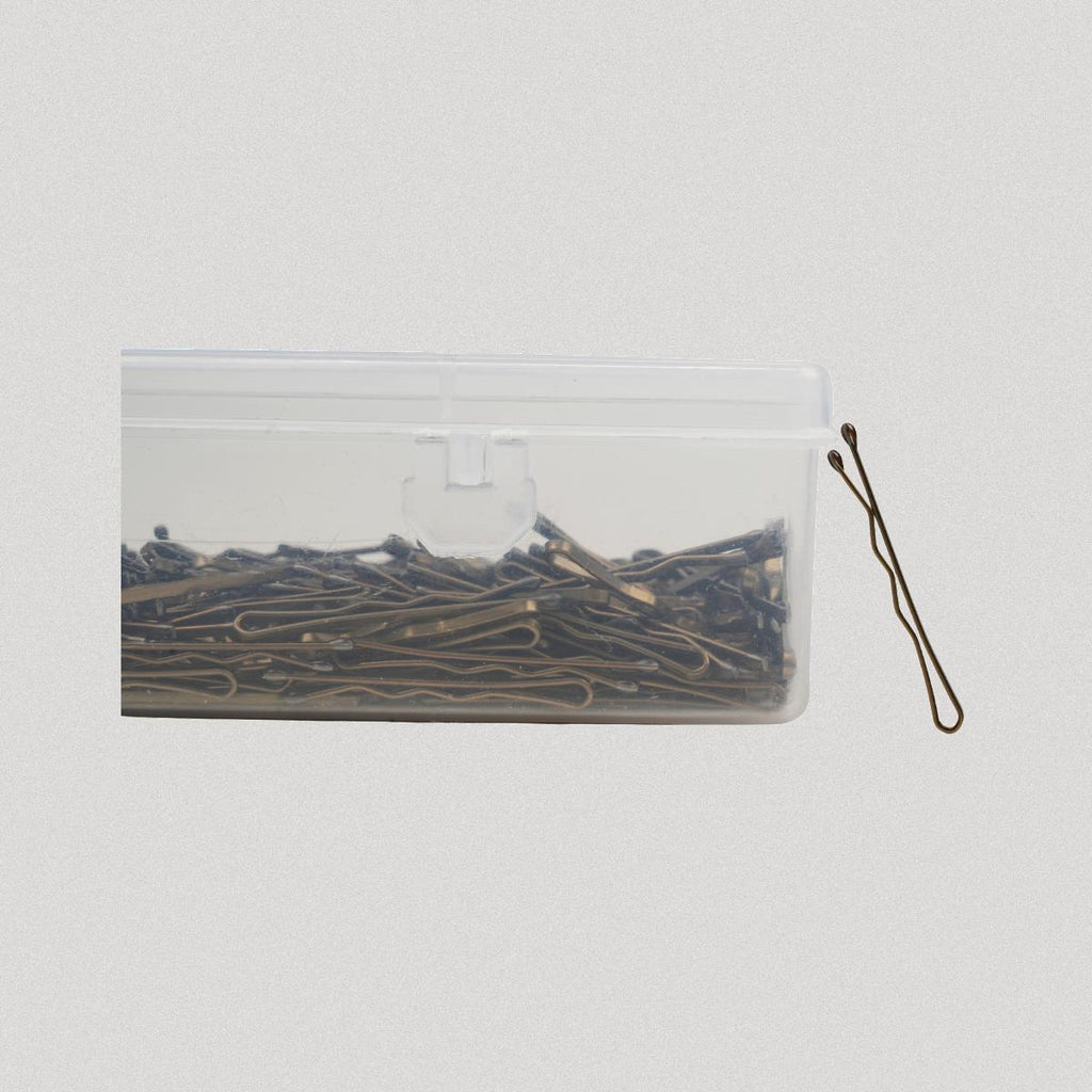 Marvac No.3 brown bob hair pins professional salon hair styling pins