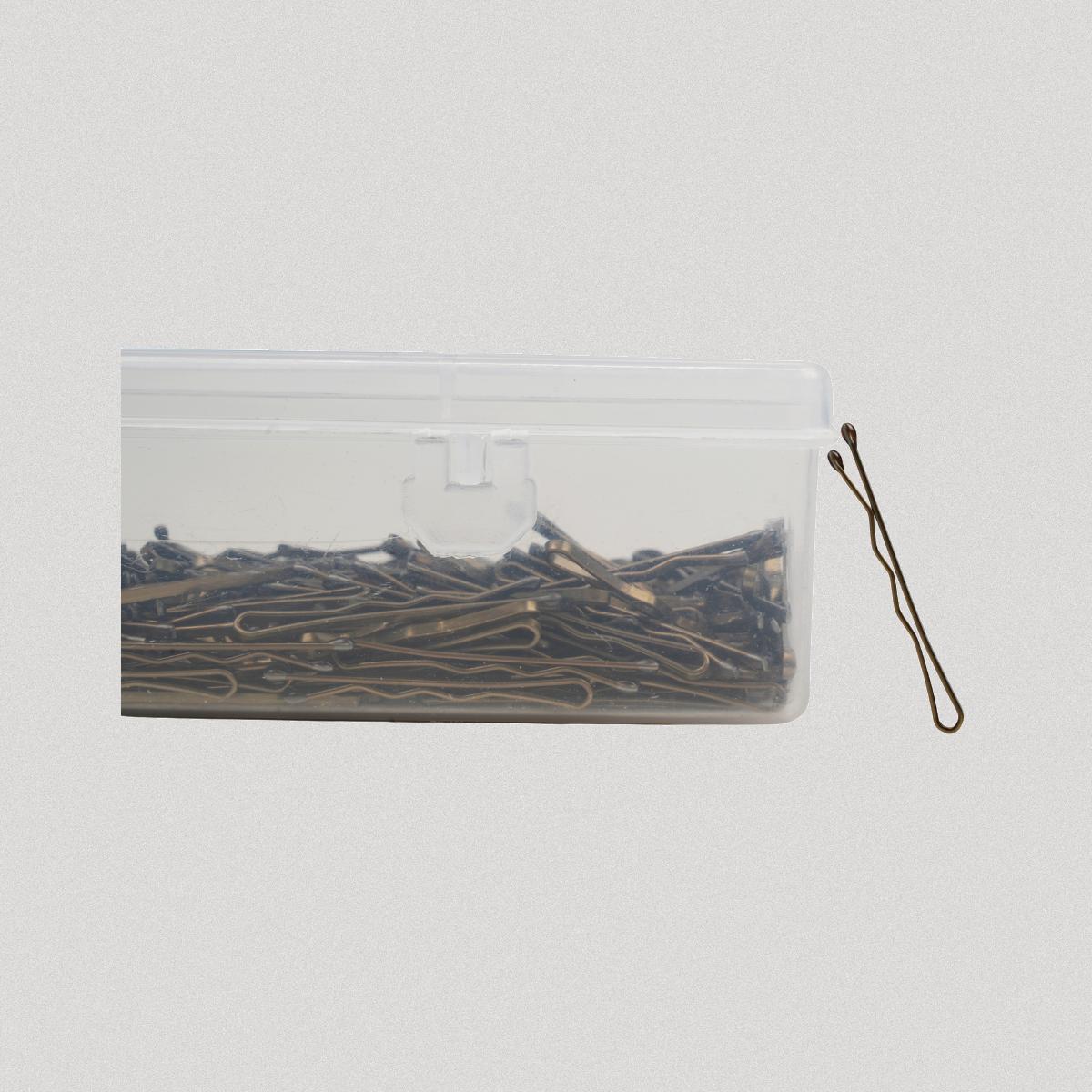 Marvac No.3 brown bob hair pins professional salon hair styling pins