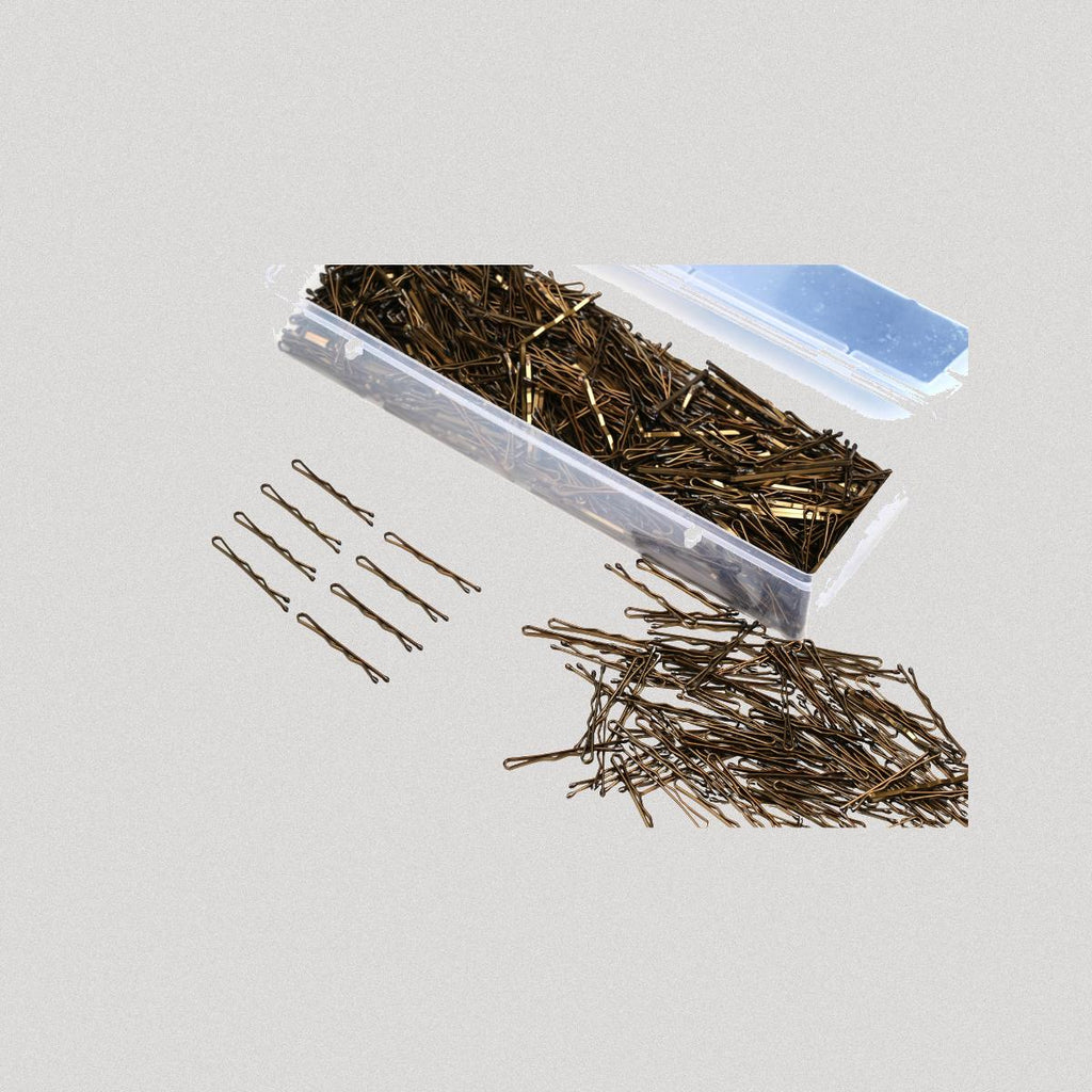 Marvac No.3 brown bob hair pins strong hold salon pins for buns and updos