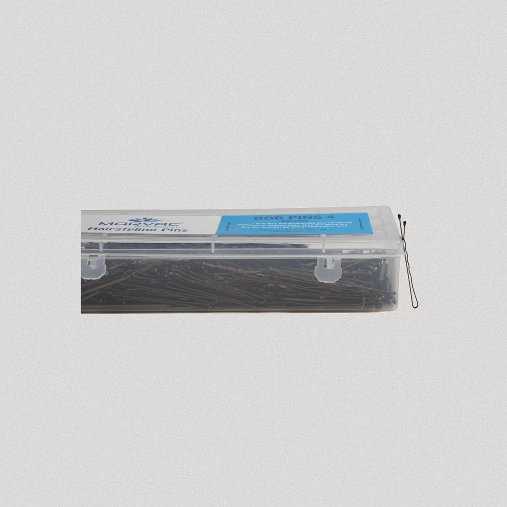 Marvac No.4 brown bob hair pins 500g box professional hairstyling pins