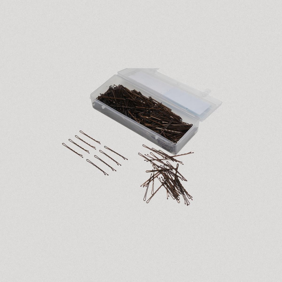 Marvac No.4 brown bob hair pins strong hold professional salon hair pins