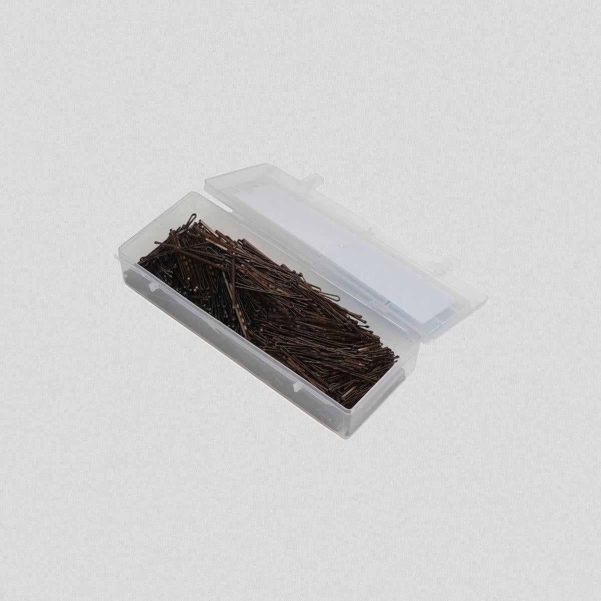 Marvac brown bob hair pins No.4 open box salon styling pins for buns and updos