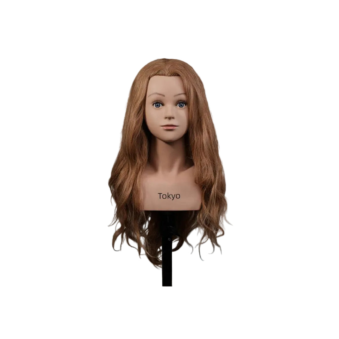 Marvac Tokyo Hair Dummy mannequin head for hairstyling practice, haircut training, and salon education