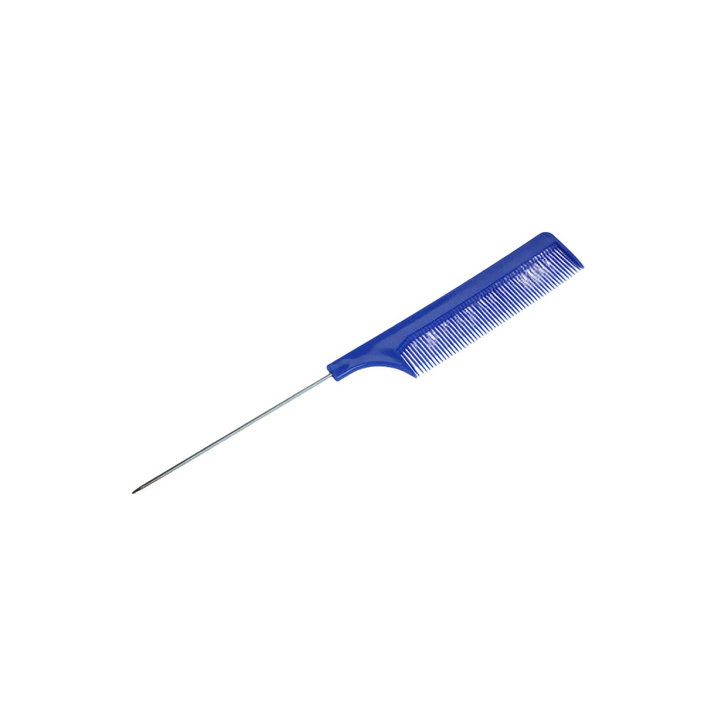 Rat tail comb for precise hair parting and sectioning