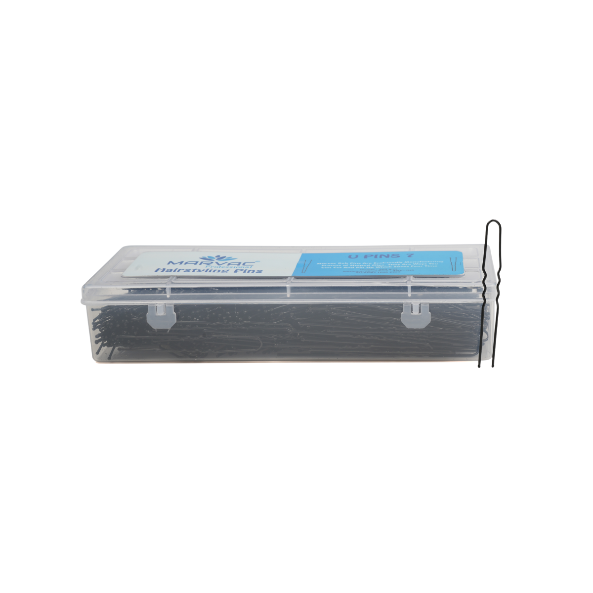Side view of U pins No 7 135g pack for salon use
